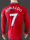 2022-2023 Manchester United Long Sleeve Home Shirt Ronaldo Premier League BNWT Multiple Sizes