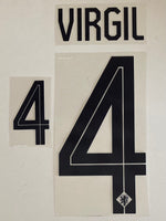 2024 EURO Virgil 4 Netherlands National Team Home kit Name Set and Number Polygraphic Adult Size