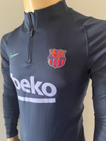 Sudadera Pre Match Nike FC Barcelona 2021 2022 visita medio cierre Away kit utilería Player Issue Kitroom