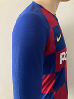 2019-2020 FC Barcelona Long Sleeve Home Shirt Kitroom Player Issue Mint Condition Size L