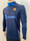 2022-2023 Barcelona Half Zip Training Staff XAVI Kitroom Mint Condition Size L