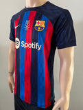 2022-2023 FC Barcelona Home Shirt Alejandro Balde Supercopa Pre Owned Size M