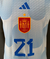 2022-2023 Spain Away Shirt Pedri Gonzalez Player Issue Authentic DekoGraphics World Cup Mint Size S