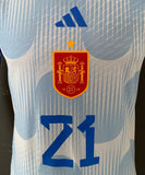 2022-2023 Spain Away Shirt Pedri Gonzalez Player Issue Authentic DekoGraphics World Cup Mint Size S