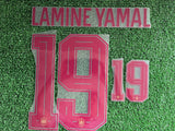 2026 Spain National Team Away Name Set and Number Lamine Yamal Avery Dennison