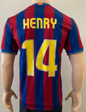 2009-2010 FC Barcelona Home Shirt Thierry Henry Pre Owned Size L