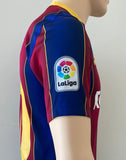 2020-2021 FC Barcelona Home Shirt Lionel Messi LaLiga Pre Owned Size XL
