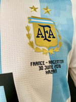 2018-2019 Argentina Home Shirt  Lionel Messi Player Issue Authentic World Cup vs France New BNWT Size M
