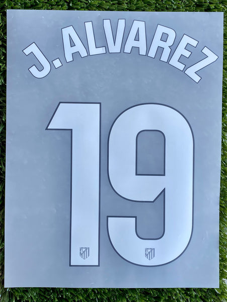 2025-2026 Atlético de Madrid Third Name Set and Number Julián Álvarez League Textprint