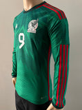 2022-2023 Mexico National Team Home Shirt Raul Jiménez Player Issue Authentic Long Sleeve World Cup Pre Owned Size S