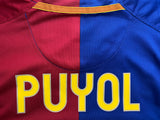 2008-2009 FC Barcelona Home Shirt Carles Puyol Treble Pre Owned Size S