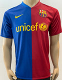 2008-2009 FC Barcelona Home Shirt Carles Puyol Treble Pre Owned Size S