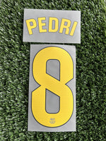 2025-2026 FC Barcelona Home Name Set and Number Pedri Player Issue La Liga Textprint Adult Size