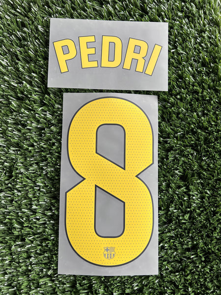 2025-2026 FC Barcelona Home Name Set and Number Pedri Player Issue La Liga Textprint Adult Size