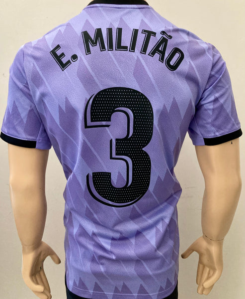 2022-2023 Real Madrid CF Away Shirt Eder Militao La Liga WCC2022 Pre Owned Size L