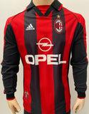 1998-1999 AC Milan Home Shirt Pre Owned Long Sleeve Size XL