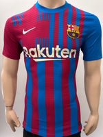 2021-2022 FC Barcelona Home Shirt Dani Alves Player Issue Kitroom Mint Size M