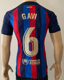 2022-2023 FC Barcelona Home Shirt Gavi Player Issue Kitroom Motomami El Clasico La Liga Mint Size M