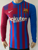 2021-2022 FC Barcelona Home Shirt Ousmane Dembele Player Issue Kitroom Supercup Mint Size M (Fitted)