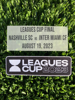 2023 Inter Miami Leagues Cup Final Set of Badge and MDT Match Detail Avery Dennison