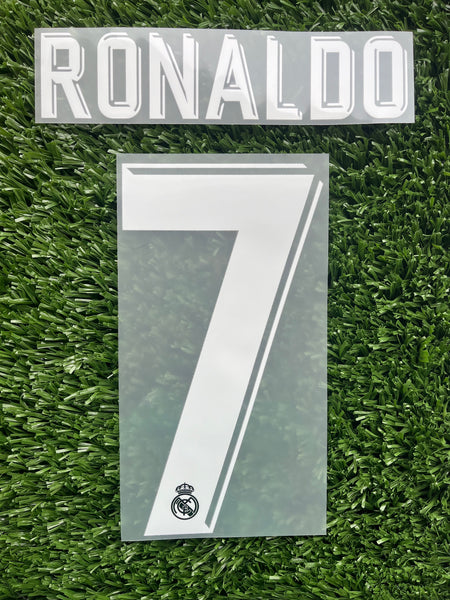 2017 - 2018 Real Madrid Ronaldo Away Name Set Player Issue Champions CUP Sporting ID