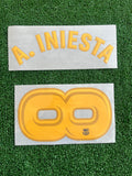2017-2018 FC Barcelona Home Name Set and Number Andres Iniesta Special Edition Infinity Farewell Sporting ID