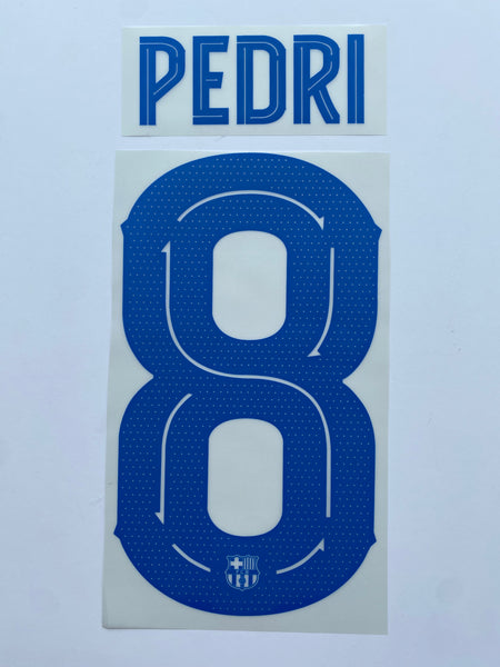 2023 2024 Barcelona FC PEDRI 8 Away Shirt Name Set and Number Player Issue UCL/ Copa del Rey Adult Size TextPrint
