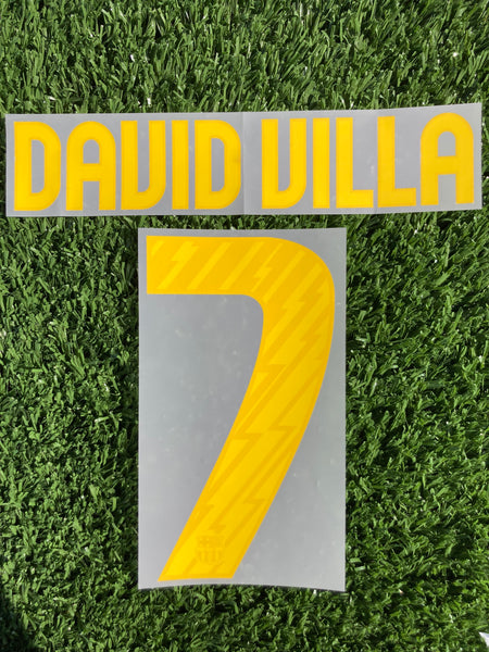 2010-2011 David Villa 7 FC Barcelona Home Name set and Number Sipesa