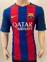 2016-2017 FC Barcelona Home Shirt Jeremy Mathieu Player Issue Kitroom Champions New BNWT Size XL (Fitted)