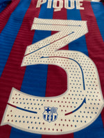 2021-2022 FC Barcelona Long Sleeve Home Shirt Pique Super Cup Spain Kitroom Player Issue Mint Condition Size L