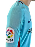 2017-2018 FC Barcelona Away Shirt Lionel Messi Player Issue Kitroom LaLiga Long Sleeve BNWT Size L (Fitted)