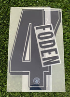 2025-2026 Manchester City Phil Foden Home Name Set and Number Champions League and Cup Stilscreen Adult Size