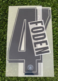 2025-2026 Manchester City Phil Foden Home Name Set and Number Champions League and Cup Stilscreen Adult Size