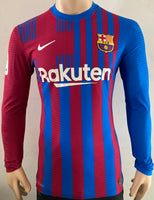 2021-2022 FC Barcelona Long Sleeve Home Shirt Ferran Torres La Liga Mint Condition Size M