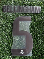 2025-2026 Real Madrid CF Jude Bellingham Name and Number Set Home Champions World Cup Adult Size Avery Dennison
