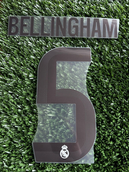 2025-2026 Real Madrid CF Jude Bellingham Name and Number Set Home Champions World Cup Adult Size Avery Dennison