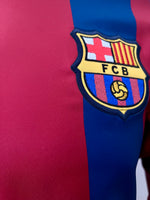2005-2006 FC Barcelona Home Shirt Ronaldinho Gaucho Reissue Player Issue Authentic Long Sleeve Total 90