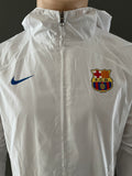 2023-2024 FC Barcelona Away Jacket Windbreaker White New BNWT Size S Oversized