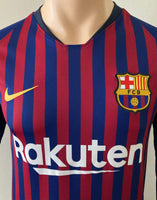 2018-2019 Barcelona Home Shirt Long Sleeve Pre Owned Size S