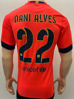 2014-2015 FC Barcelona Away Shirt Dani Alves Sipesa Second Treble New BNWT Size S