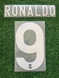 2009-2010 Real Madrid CF Away and Third Name Set and Number Cristiano Ronaldo Player Issue LaLiga Champions Sporting ID