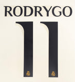 2023 2024 Real Madrid Home Name Set Rodrygo Goes Player Issue Avery Dennison for adult