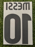 2008-2009-2010 FC Barcelona Home Name Set and Number Lionel Messi Reissue La Liga and Champions Adult Size