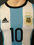 2016-2017 Argentina National Team Home Shirt Messi Pre Owned Size M