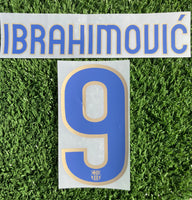 2009-2010 Ibrahimović 9 FC Barcelona Away and Third kit Name set and Number Sipesa