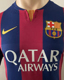 2014-2015 FC Barcelona Home Shirt Messi Champions League Pre Owned Size M