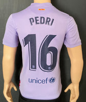 2021-2022 FC Barcelona Away Shirt Pedri La Liga BNWT Size S