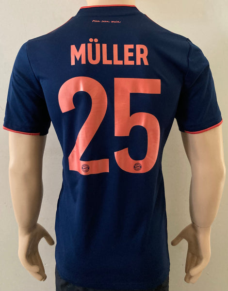 2019-2020 FC Bayern Munich Third Shirt Muller Champions League Pre Owned Size S