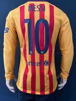 2015-2016 FC Barcelona Away Shirt Lionel Messi Player Issue Kitroom Long Sleeve La Liga New BNWT Size M
