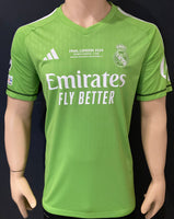 2024 Real Madrid Goal Keeper Home Shirt Final Wembley Champions League New BNWT Size L